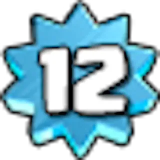 ⚙ 12 nombre, bleu, étoile, badge, numérique, chiffre whatsapp sticker