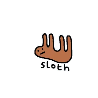🙉 sloth perezoso, animal, mono, dibujos animados telegram sticker