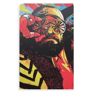 😎 Macho Man Randy Savage Wrestling, Macho Man, Randy Savage, WWE, Retro, Anni '80, Sport spettacolo, Icona telegram sticker