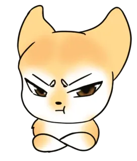 😠 rubah, lucu, marah, kartun, hewan, karakter telegram sticker