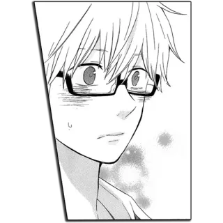 😶 Anime, Manga, Lunettes, Illustration, Portrait, Personnage telegram sticker