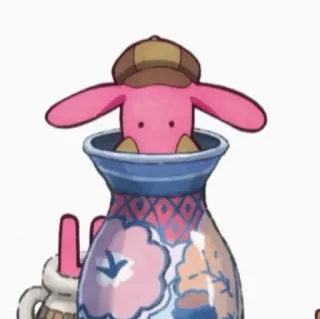 🍡 coelho, vaso, fofo, rosa, animal, coelhinho whatsapp sticker