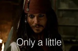 😉 Jack Sparrow Pirates of the Caribbean Only a little pirates, film, comédie, sarcasme, humour whatsapp sticker