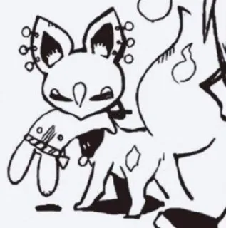 🤍 fuchs, geist, anime, manga, süß, zeichnung, kawaii, illustration telegram sticker