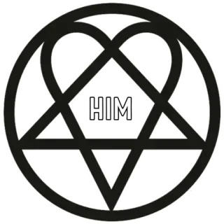 🎧 HIM heartagrama, coração, estrela, símbolo, amor, banda telegram sticker