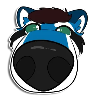 👀 мультфильм, талисман, животное, фурри, иллюстрация, наклейка telegram sticker