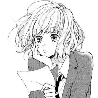 😣 Anime, Gadis, Manga, Seragam sekolah, Lucu telegram sticker