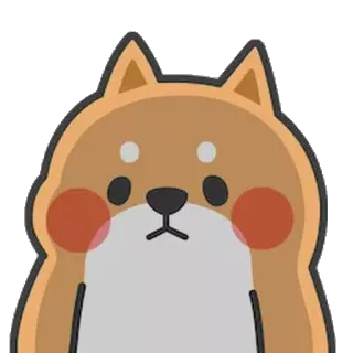 🙁 dog, animal, shiba inu, cute, sticker whatsapp sticker