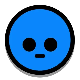 😐 emoji, face, blue, icon, sticker telegram sticker