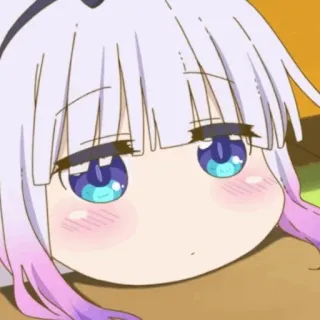 🍥 Kanna Kamui Miss Kobayashi's Dragon Maid Anime, Kanna, Drache, Maid, Süß, Schläfrig whatsapp sticker