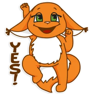 😃 YES! yes, celebration, success, agreement, affirmative, excitement, approval telegram sticker