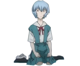 🤔 Rei Ayanami Neon Genesis Evangelion Anime, Personagem, Rei Ayanami, Evangelion whatsapp sticker