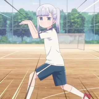 🪖 Anime, Mädchen, Sport, Charakter, Illustration telegram sticker