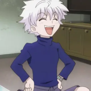 ⚡️ Killua Zoldyck Hunter x Hunter Аниме, Мультфильм, Парень, Счастливый, Киллуа Золдик telegram sticker