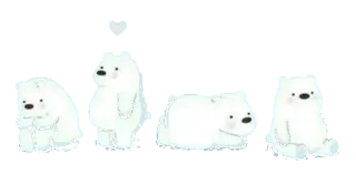 🐻 หมีขั้วโลก, การ์ตูน, สัตว์, น่ารัก telegram sticker