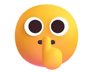 🤫 shh, emoji, silenzio, dito, bocca, zitto telegram sticker