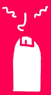 😭 abstract, face, pink, minimalist, white, simple, drawing telegram sticker