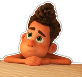 🙁 Luca Luca, Cartoon, Figur, animiert telegram sticker