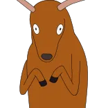 🦌 deer, animal, cartoon, forest, wildlife, nature telegram sticker