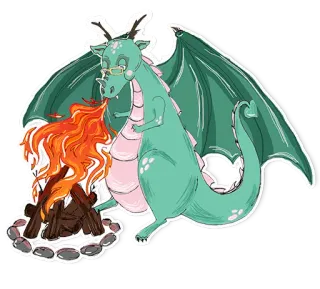 BITCOIN/Дракон и его принцесса telegram stickers