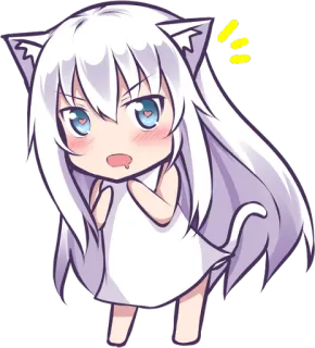 🤤 Anime, Catgirl, Chibi, Imut, Manga, Kawaii telegram sticker