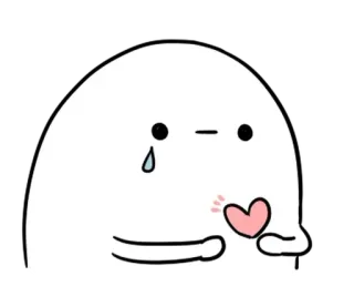 🥚 Desenho animado, Personagem, Coração, Amor, Fofo, Chorando telegram sticker