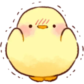 😳 ลูกเจี๊ยบ, นก, น่ารัก, สีเหลือง, สัตว์ telegram sticker