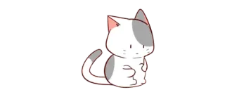 😶 gato, animal, fofo, desenho animado, adesivo telegram sticker
