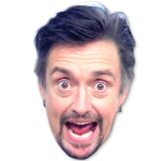 😜 Richard Hammond excité, visage, Richard Hammond, The Grand Tour, Top Gear whatsapp sticker