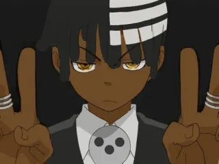 ✌ Death the Kid Soul Eater Anime, Death the Kid, Soul Eater, Friedenszeichen, animiert telegram sticker