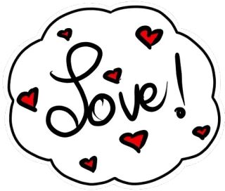 💋 Love! cinta, hati, gelembung, imut, valentine whatsapp sticker