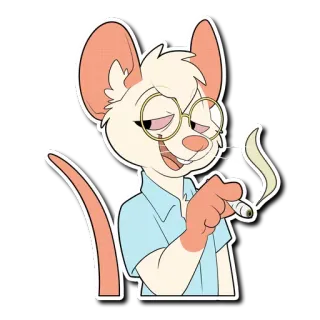 🌳 antropomórfico, rato, fumando, maconha, erva, desenho animado, personagem telegram sticker