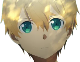 😕 Eugeo Sword Art Online Anime, Personnage, Eugeo, blond, Sword Art Online whatsapp sticker