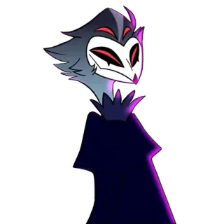 🌚 Stolas Helluva Boss burung hantu, iblis, neraka, burung, kartun, animasi telegram sticker