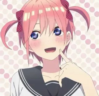 ☺️ Ichika Nakano The Quintessential Quintuplets anime, girl, cute, Ichika Nakano, The Quintessential Quintuplets telegram sticker