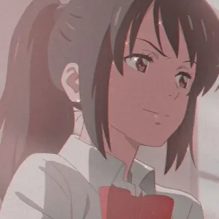 💫 Mitsuha Miyamizu Your Name Anime, Manga, Hoạt hình Nhật Bản, Nhân vật, Cô gái, Mitsuha Miyamizu telegram sticker
