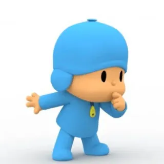 😀 Pocoyo kartun, karakter, Pocoyo, biru, anak telegram sticker