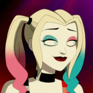🎪 Harley Quinn 할리 퀸, DC 코믹스, 만화 캐릭터, 악당, 여성 캐릭터, 안티 히어로 telegram sticker