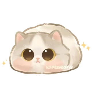 ✨ kapebeans kucing, imut, kawaii, stiker, binatang, seni digital whatsapp sticker