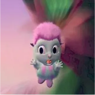👑 süß, blau, rosa, fliegend, Cartoon telegram sticker