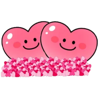 ❤ corazones, amor, lindo, rosa, san valentín, kawaii telegram sticker