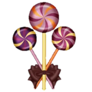 🍭 piruleta, caramelo, dulces, postre, golosinas, morado, naranja telegram sticker