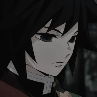 ⚠ Giyu Tomioka Demon Slayer Anime, Demon Slayer, Giyu Tomioka, Personaggio, Spada, Personaggio anime whatsapp sticker
