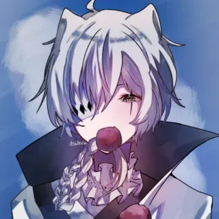 😺 anime, cute, cat ears, boy, drawing, illustration telegram sticker
