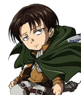 😒 Levi Ackerman Attack on Titan Anime, L'Attaque des Titans, Levi, Chibi, Manga telegram sticker