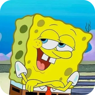😏 Spongebob Squarepants Spongebob, Cartoon, Lustig, Nickelodeon, Meme, Lächelnd telegram sticker