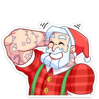 😅 Santa Claus Père Noël, Noël, fêtes, festif, dessin animé, personnage, drôle telegram sticker