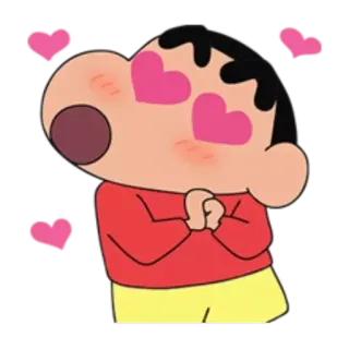 😍 Shin-chan Crayon Shin-chan 漫画, アニメ, 愛, ハート, しんちゃん, クレヨンしんちゃん telegram sticker