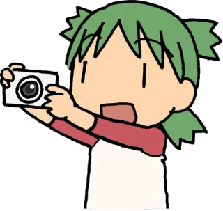 🌁 Anime, Desenho animado, Câmera, Tirando foto, Personagem telegram sticker