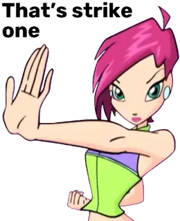 😤 Tecna Winx Club That's strike one desenho animado, fada, animação, winx, magia telegram sticker